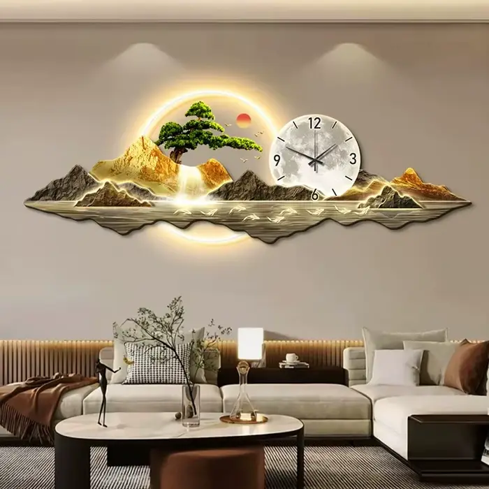 Horloge murale design nordique européen de luxe