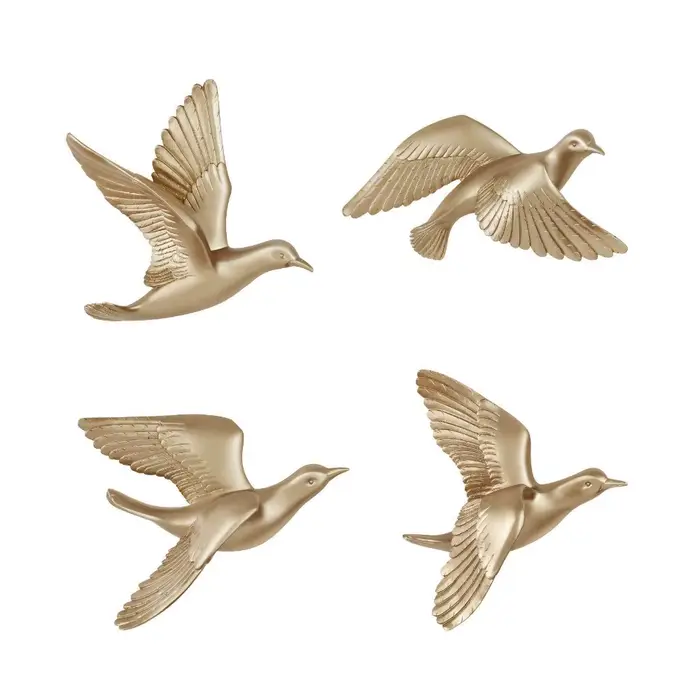 Décoration murale en forme d'oiseau tridimensionnel de style européen