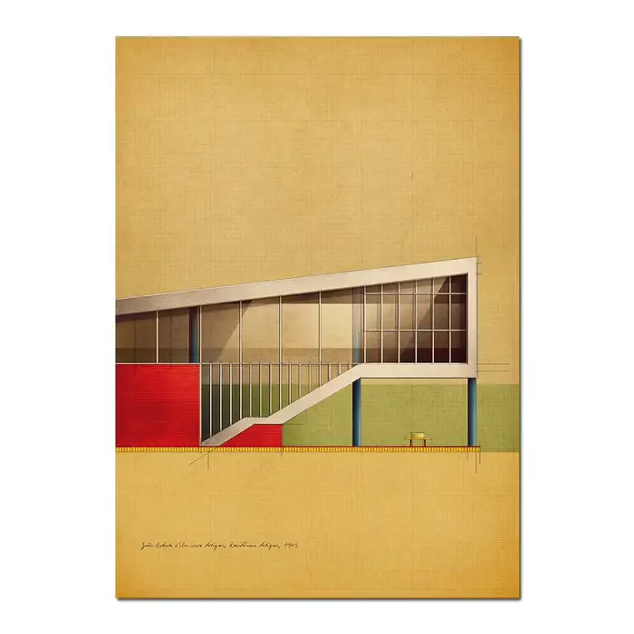 Affiche sur toile João Batista Vilanova Artigas
