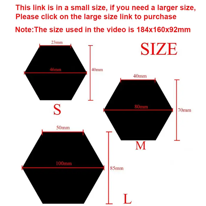 Autocollant mural miroir hexagonal 3D