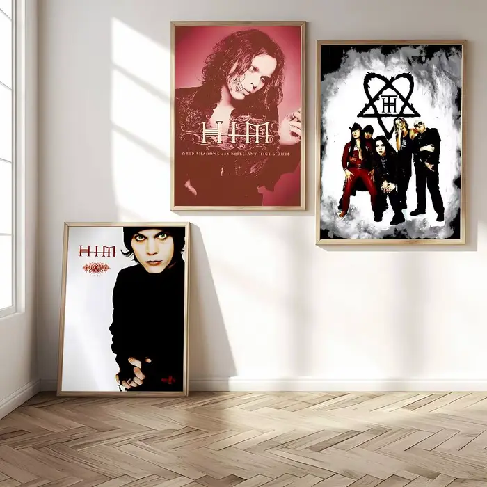 Affiche vintage classique du groupe Rock H-HIM