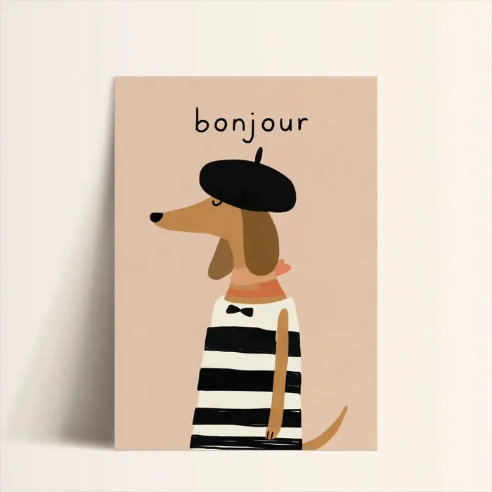 Affiche esthétique minimaliste pour chien