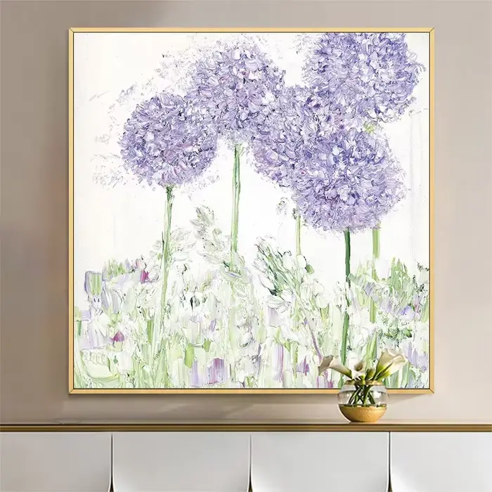Peinture à l'huile florale abstraite peinte à la main