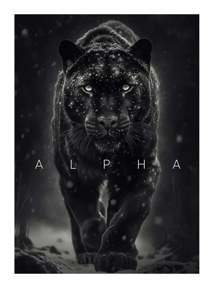 Affiches de motivation Lion panthère noire, impression conquérir la mise au point Qoutes, peinture s