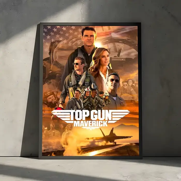 Affiche de film T-Top Gun, impression murale autocollante, imperméable, décor esthétique pour la mai
