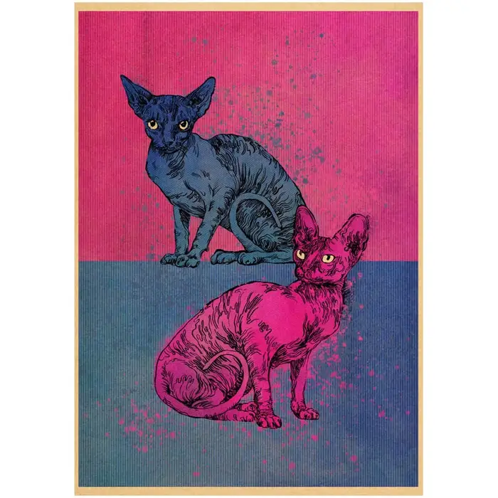 Sphinx – affiche de chat rétro