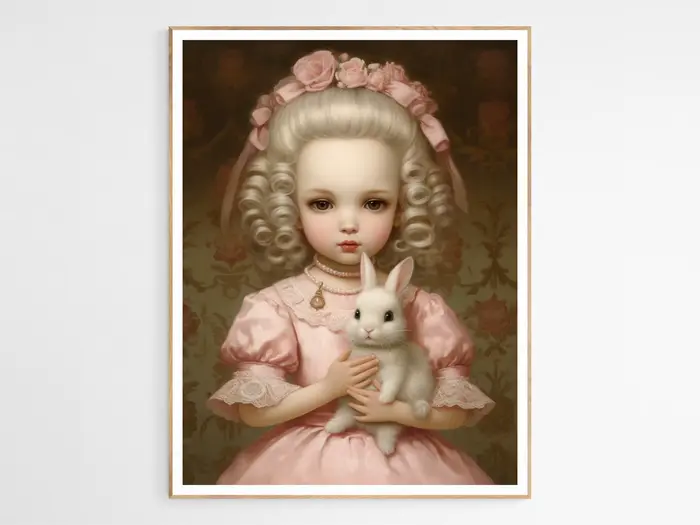 Dessin animé fille étrange la poupée Cupcake foncé belle Blonde affiche impression mur Art photos toile peinture chambre décor à la maison cadeau