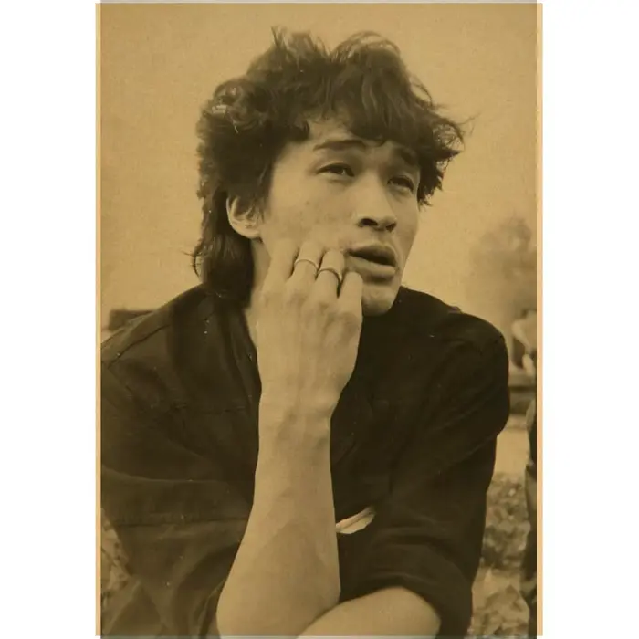 Affiche rétro Viktor Tsoi en papier kraft