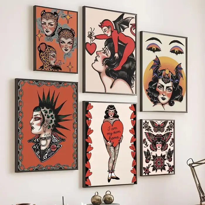Affiche de fille Punk, l'amour de la sorcière est aveugle