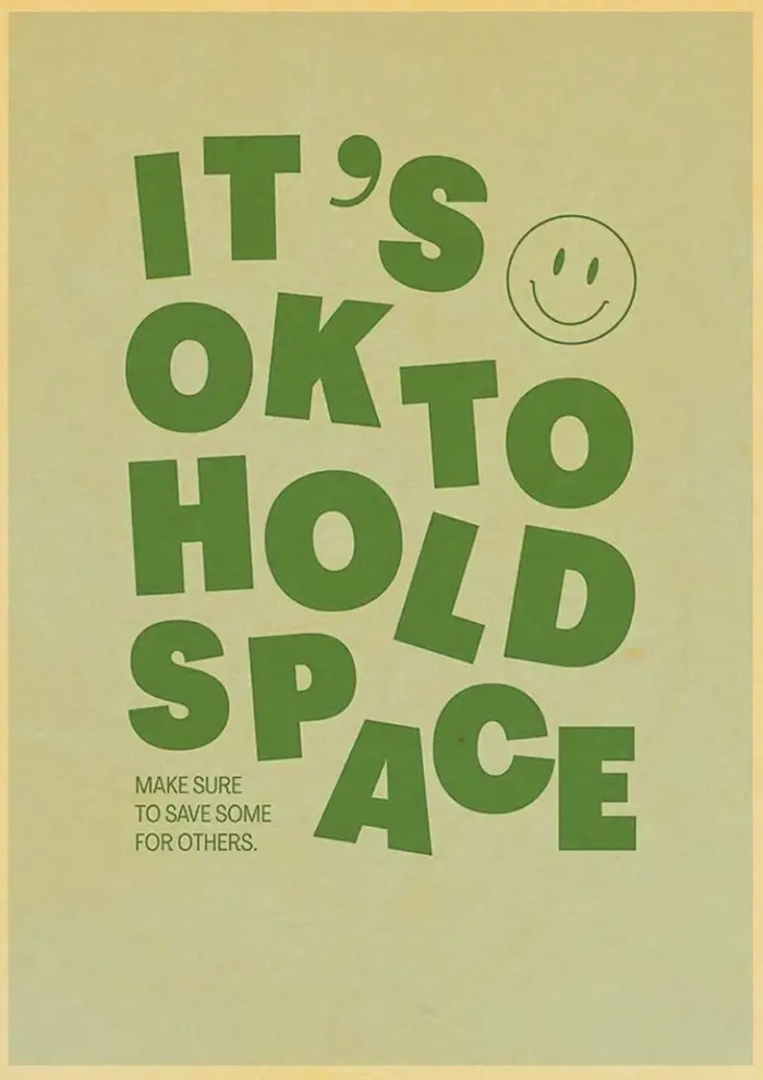 Affiche rétro de mode INS verte inspirante