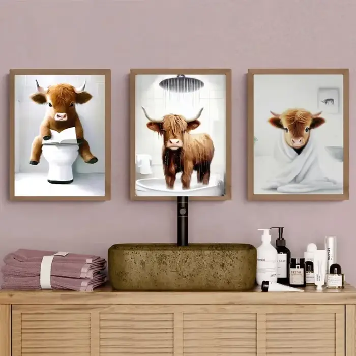 Affiche de vache d'animal de ferme peculiar