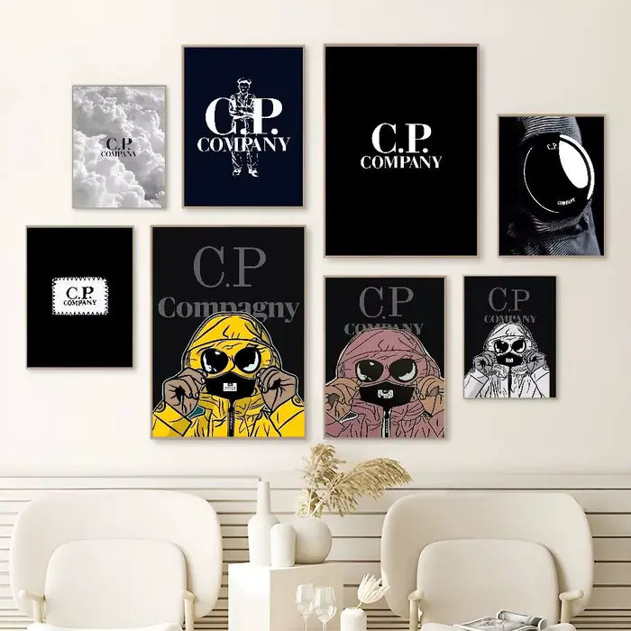 Affiches vintage classiques de luxe de la marque de mode C P C-Company, affiches murales de qualité HD, affiches rétro pour la décoration murale de la maison