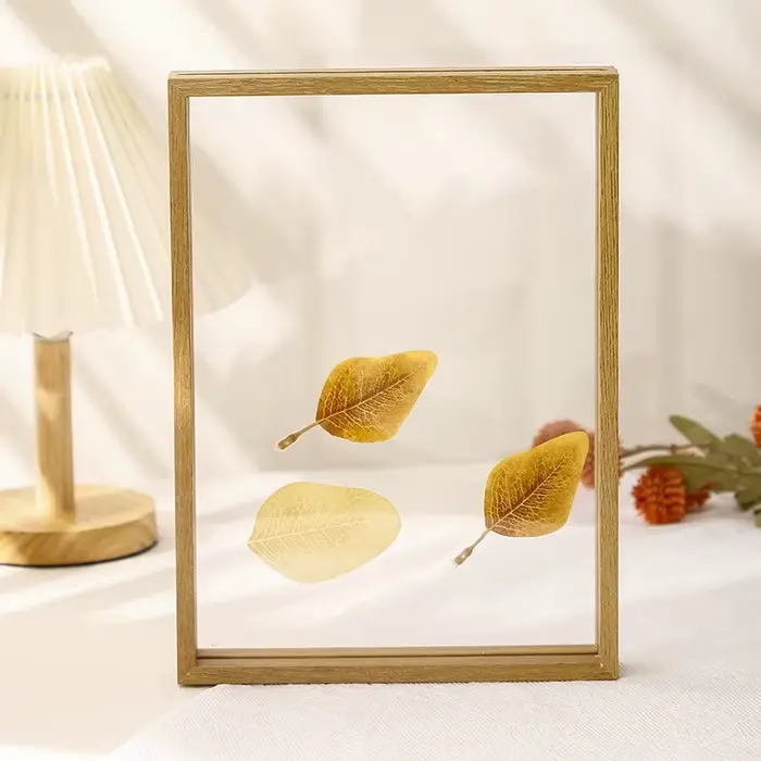 Cadre en verre transparent double face pour l'affichage de photos