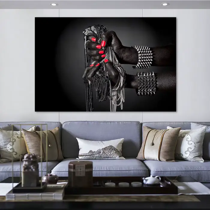 Affiche de peinture sur toile d'art africain