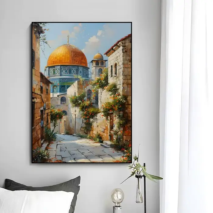 Affiche murale de la mosquée Nabawi, impression artistique, peinture murale décorative, décoration d