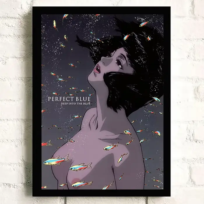 Toile bleue parfaite, affiche de film d'horreur d'anime japonais