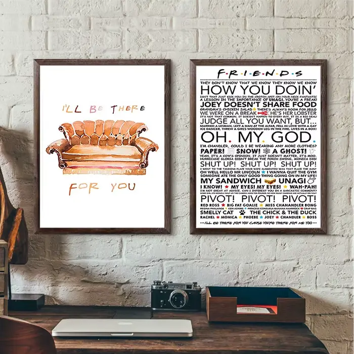 Affiches et imprimés de série TV classiques Friends, images murales, salon, chambre à coucher, décoration de la maison