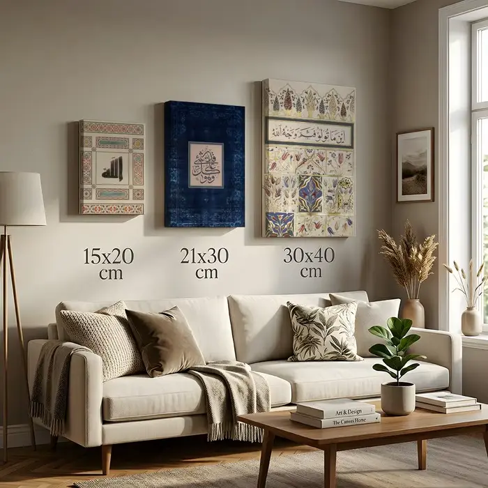 Décoration murale sur toile avec cadre intérieur