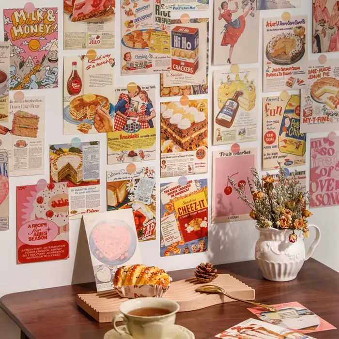 30 pièces bricolage affiche décorative Art mural, Ins Vintage pain vieux journaux photos décoration