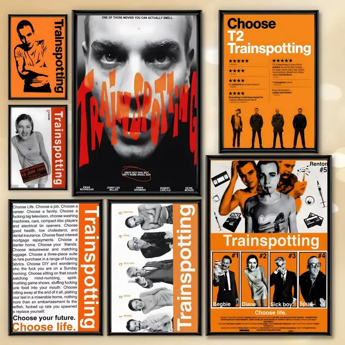 Trainspotting – affiche de film classique HD en PVC
