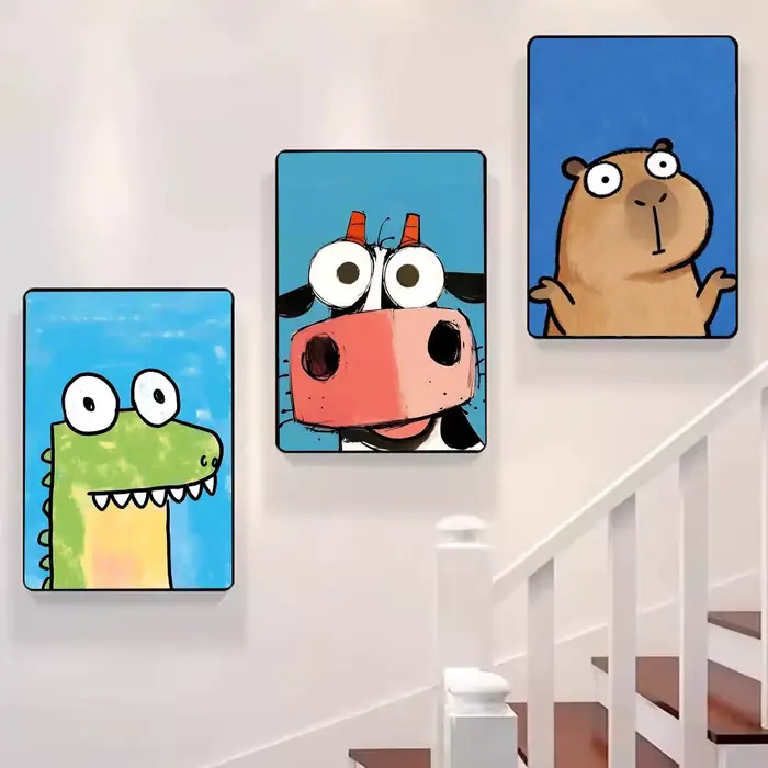 Peinture d'animaux amusants de style dessin animé