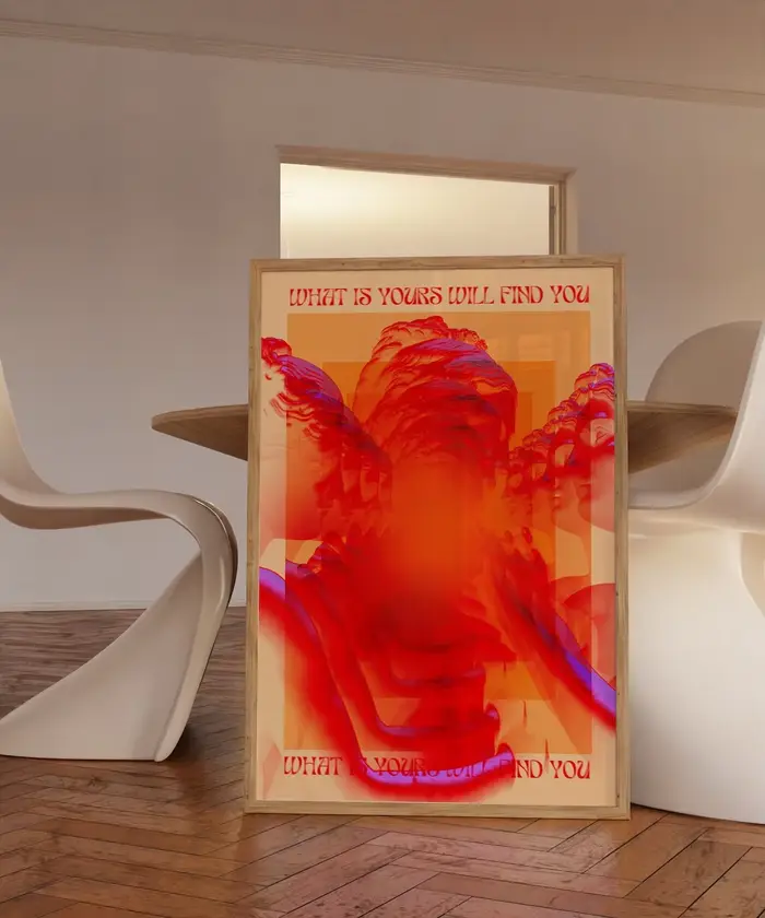 Affiche d'affirmation, affiche des années 70