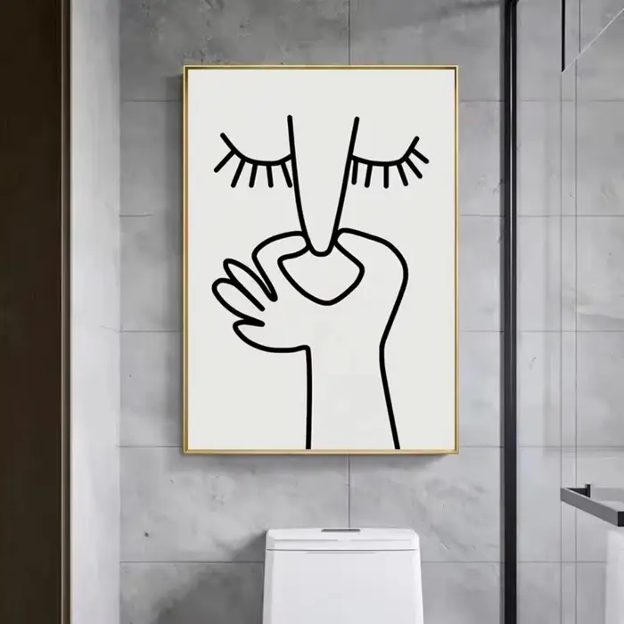 Affiche de salle de bain humoristique et amusante