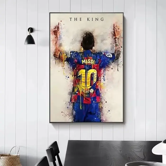 Affiche étoile de football Messi