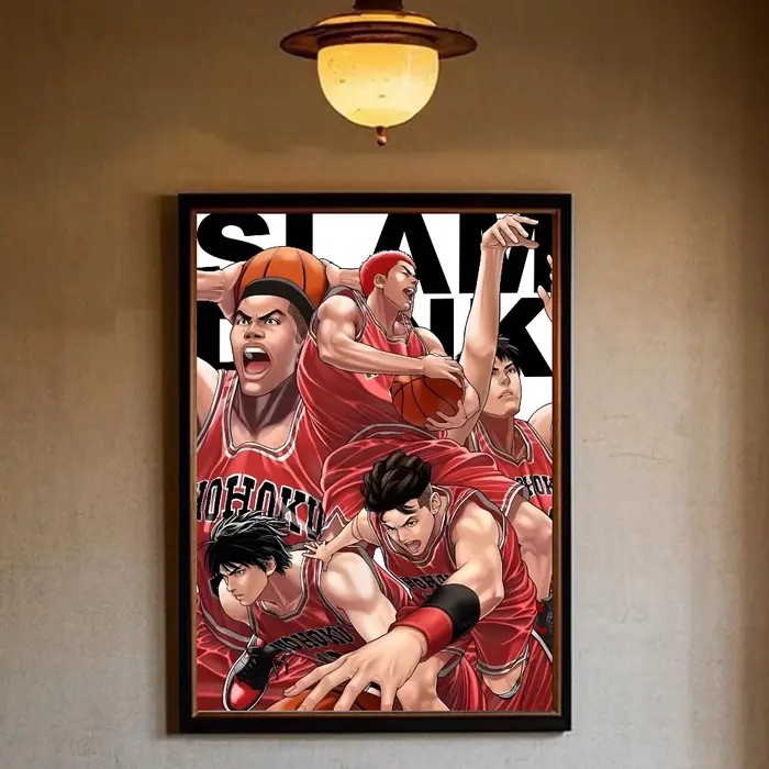 Affiche de dessin animé SLAM DUNK Sakuragi HD, mur collant, imperméable, pour la maison, salon, cham