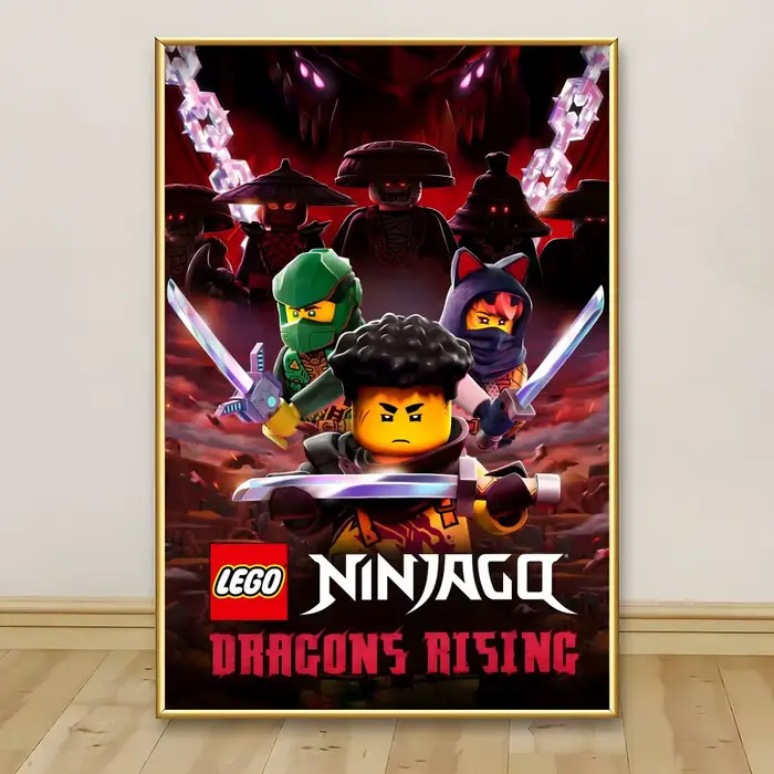 Peinture sur toile de calligraphie L-LEGOESES N-NinjagoES, art pour salle de bain, salon, décoration
