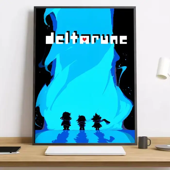 Jeu Deltarune peinture calligraphie HD toile affiche salon chambre bar décoration esthétique