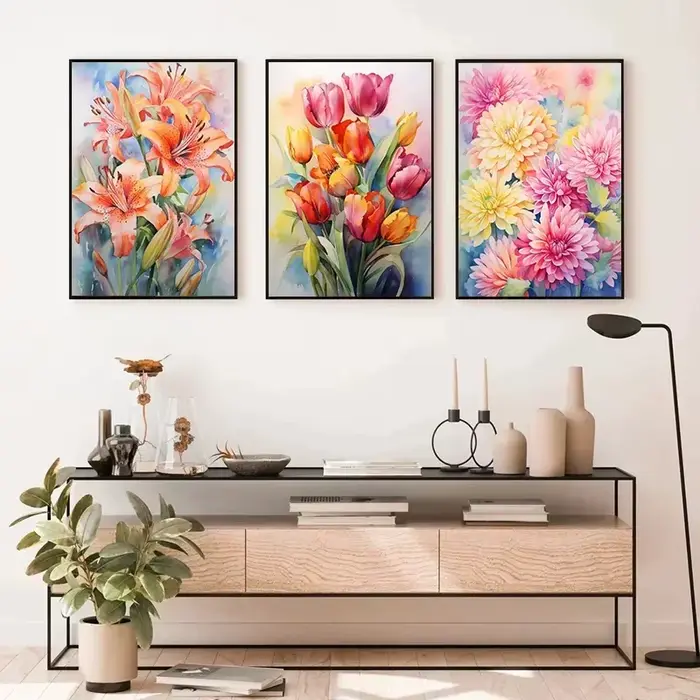 Affiche de puissance de fleur d'art moderne