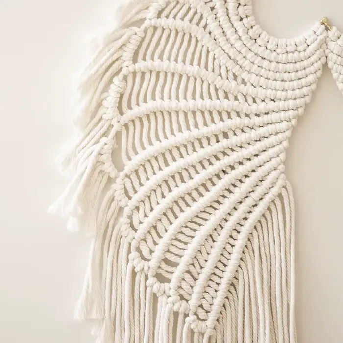 Ailes d'ange macramé tenture murale capteur de rêves Boho décoration murale à la main bohème décor à