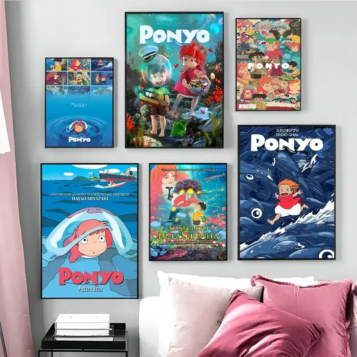 Affiches de dessin animé Studio Ghibli p-ponyo