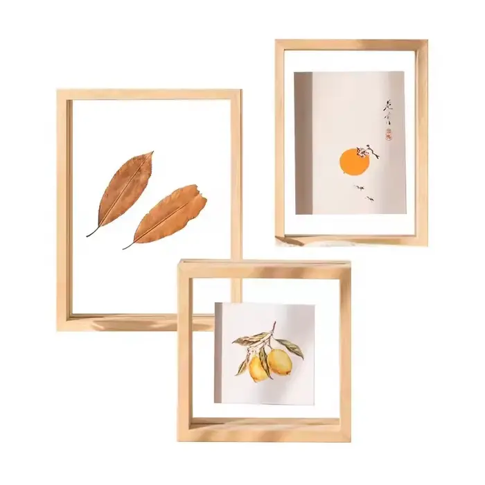 Cadre en verre transparent double face pour l'affichage de photos