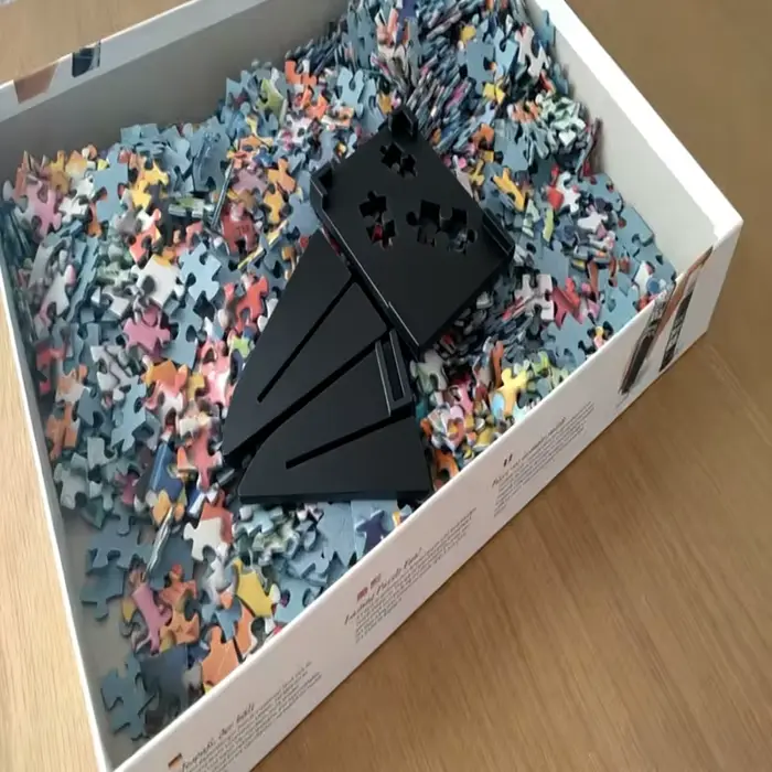 Support d'affichage de puzzle détachable et porte-affiche en plastique noir