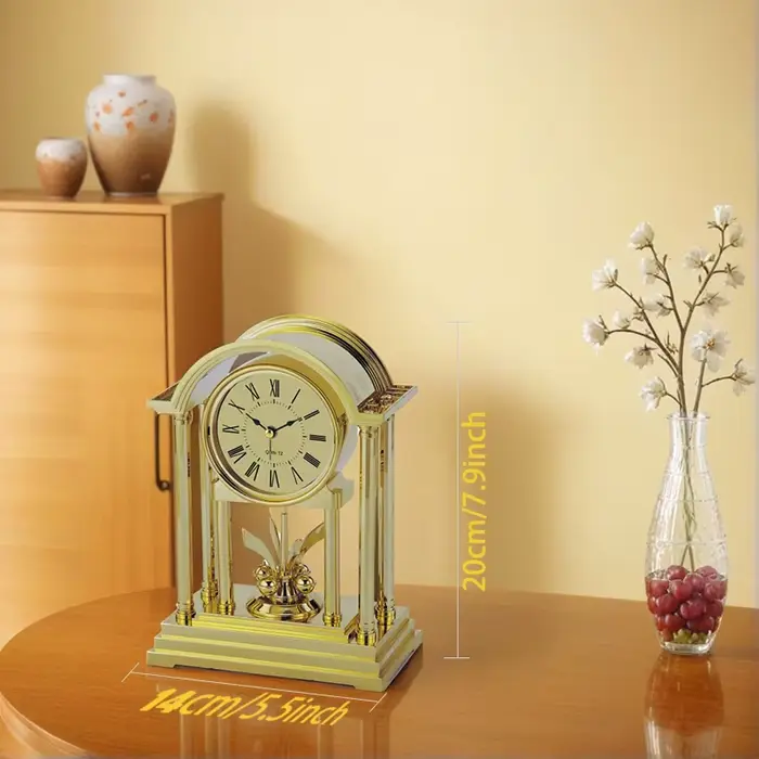 Horloge de table vintage avec mouvement à quartz