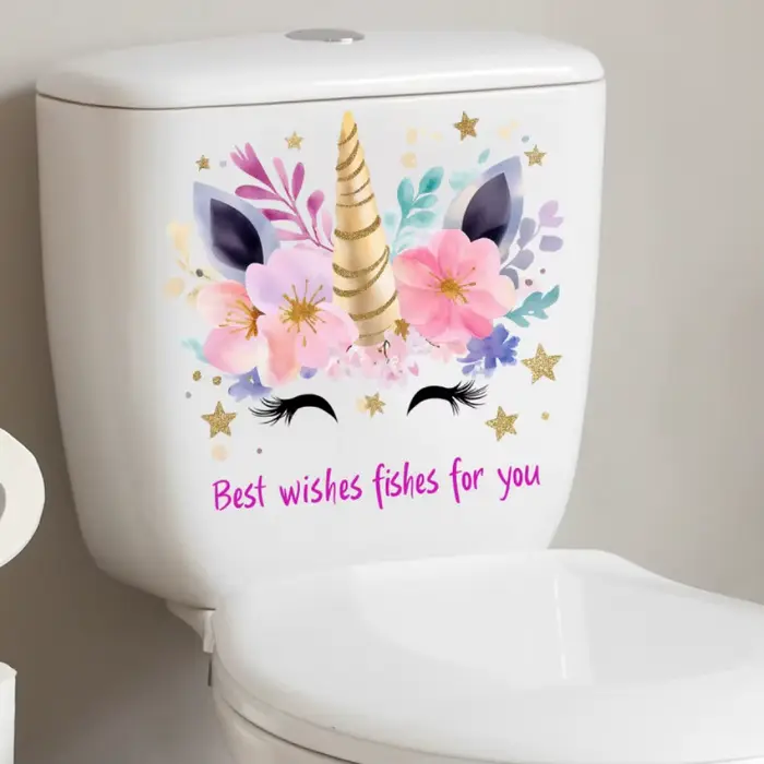 Autocollants muraux licorne pour enfants et filles