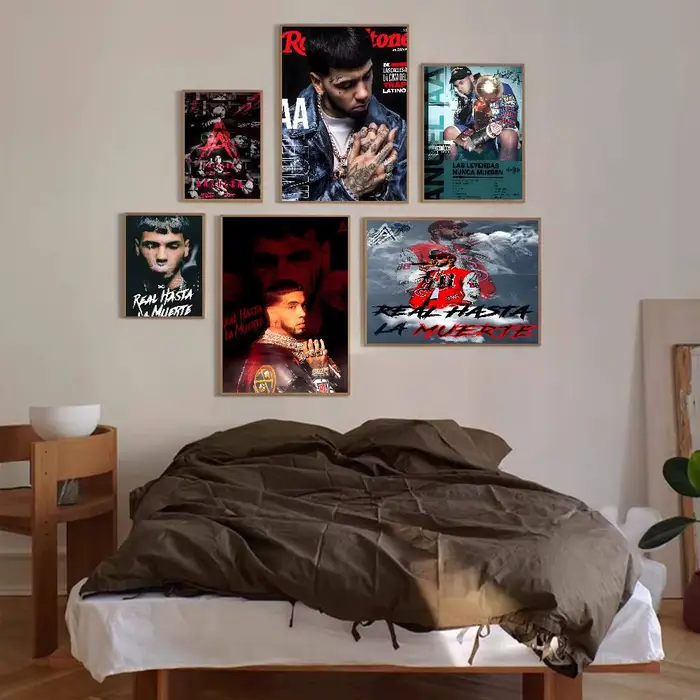 Anuel AA Real Hasta La Muerte - Affiches vintage classiques de l'album musical