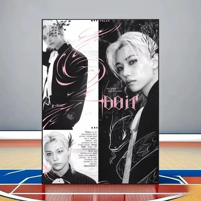 Affiche HD PVC auto-adhésive Art mural-étanche réutilisable pour le bureau à domicile café KPOP A-S-