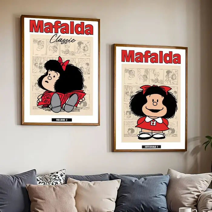 Affiches autocollantes mignonnes de dessin animé M-MafaldaS