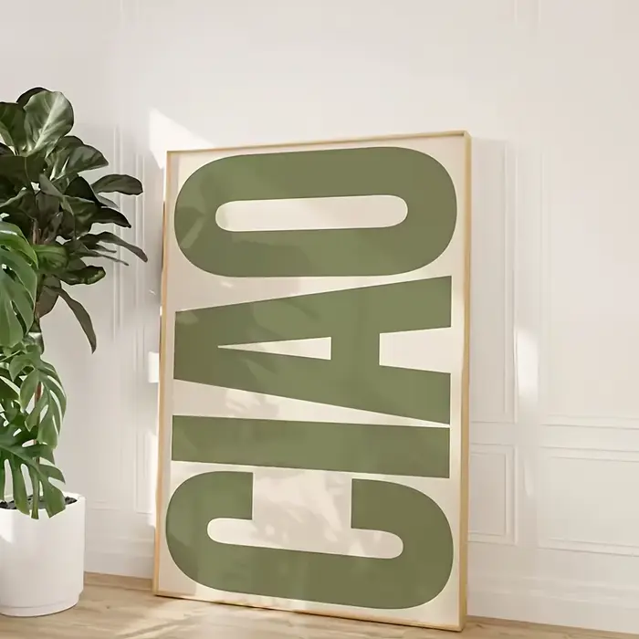 Chic Ciao – toile d'art mural rétro vert