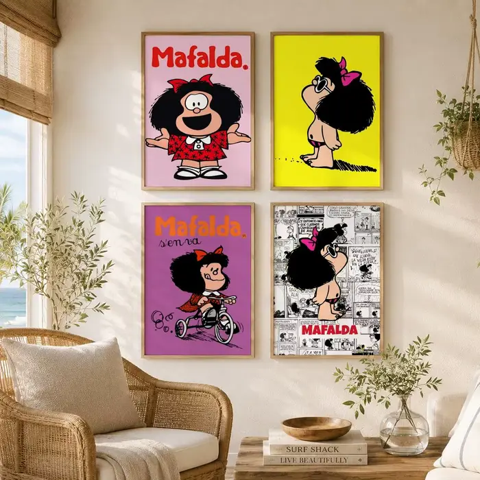 Affiche de personnage de bande dessinée classique M-Mafalda