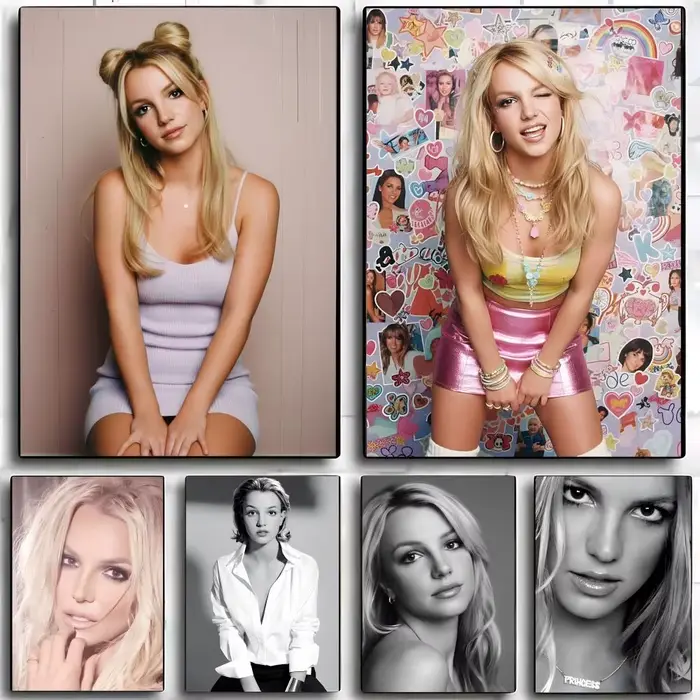 Affiches autocollantes Singer B-Britney S-Spears