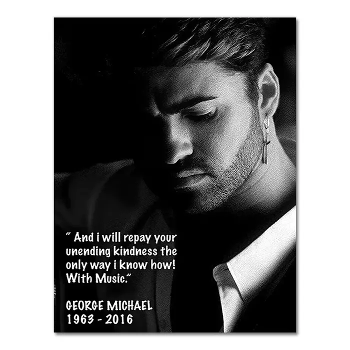 Affiche Star Friend Gift George Michael, imprimés de chanteur de musique, peinture sur toile, images