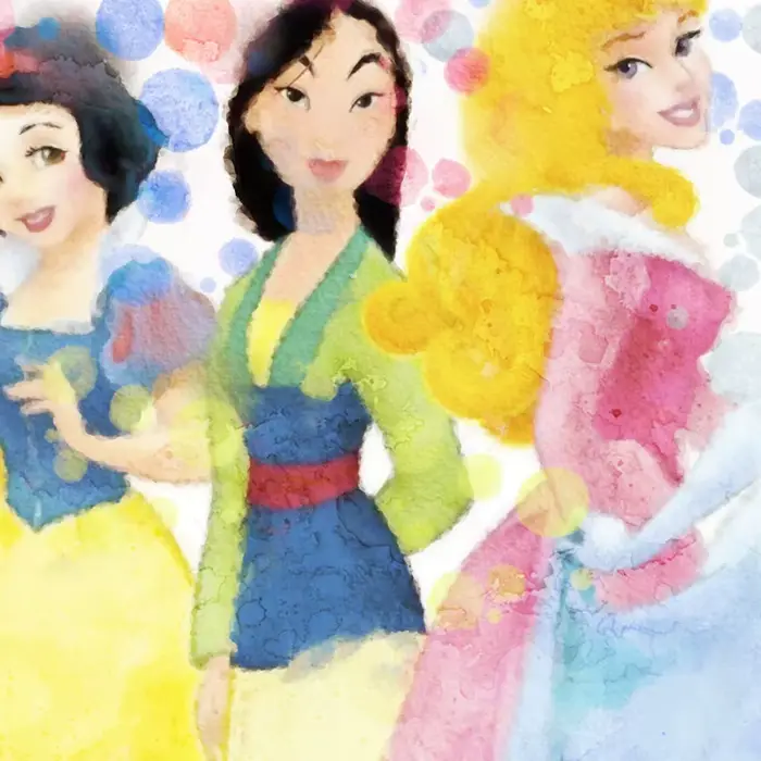 Affiche princesse aquarelle