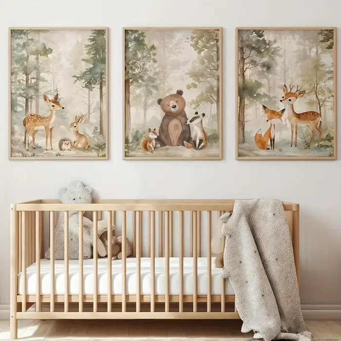 Affiche imprimée sur toile de forêt