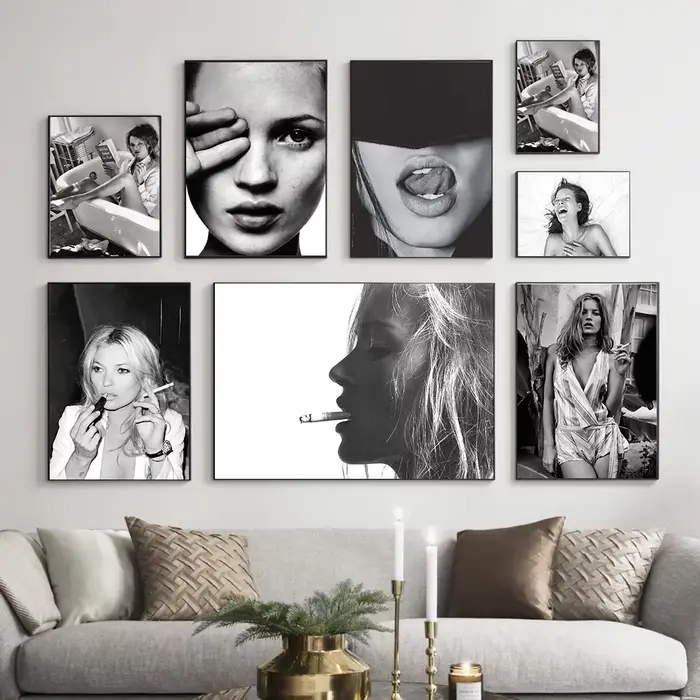 Cadre photo avec peinture sur toile pour femme