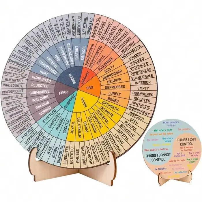 Décor de bureau de thérapie, santé mentale, tableau d'émotions de bureau, décor de psychologie avec 