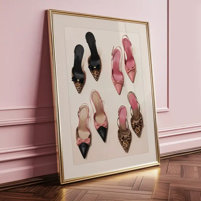 Nouveau Style Yorker rose léopard toile impression peinture Vintage rétro Magazine mur Art pour salon chambre bureau décor à la maison